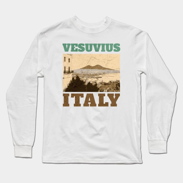 Vesuvius Italy Long Sleeve T-Shirt by FFAFFF
